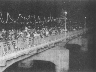 영도 대교 개통 기념 야간 제등 행렬[1934년]